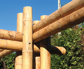 竹梁柱连接形式一梅卯型