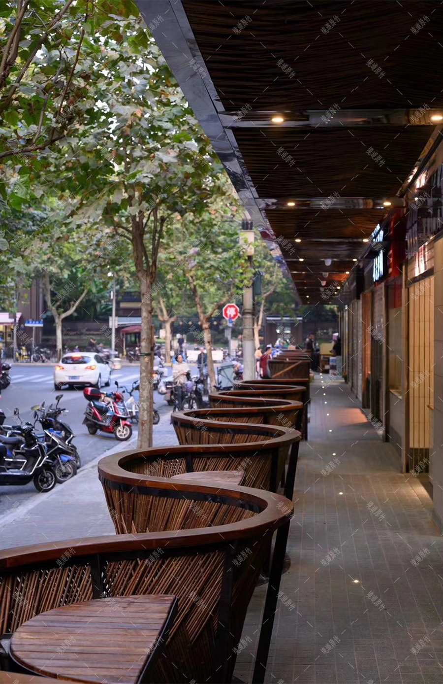 上海最浪漫的菜场蒙西菜场 竹装饰 竹景观