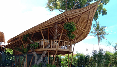 特色竹建筑 竹结构景观 巴厘岛别墅大堂-印尼案例作品