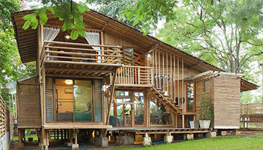 泰国 大自然拥抱的医疗诊所生态竹屋 竹建筑 竹结构