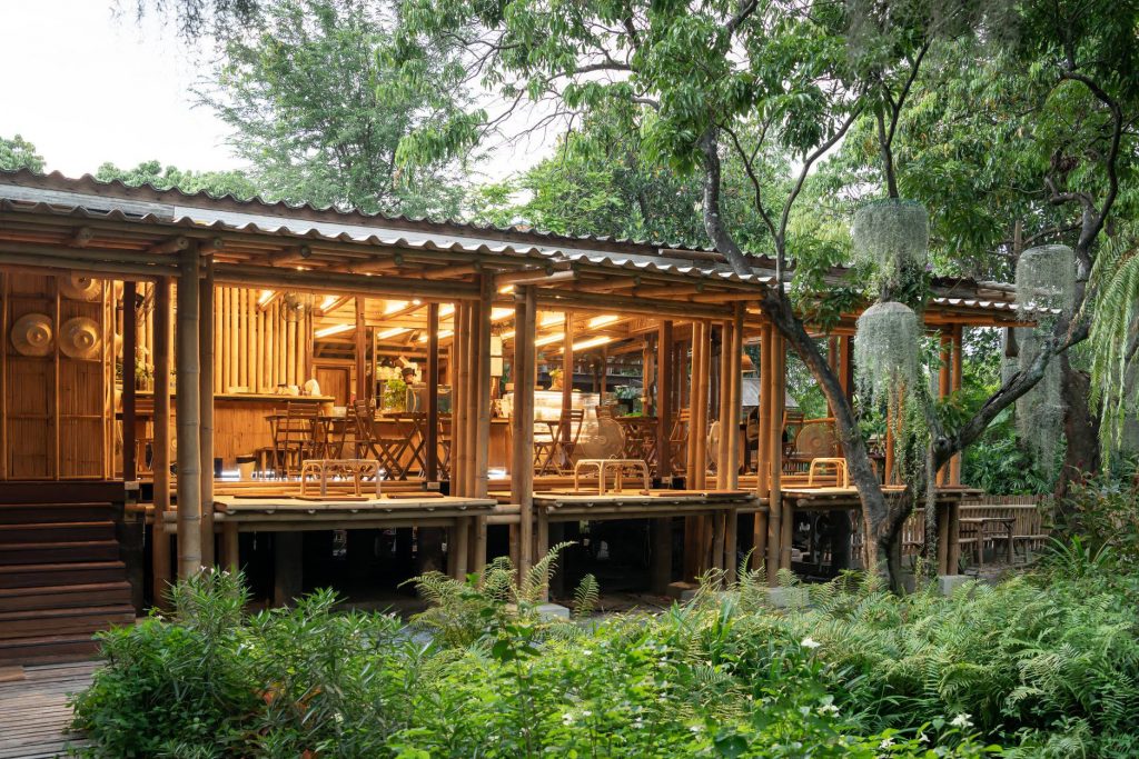 泰国 天然竹结构咖啡厅 竹建筑