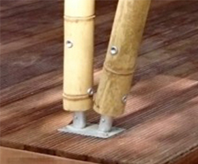 竹柱连接形式三-节点的钢板