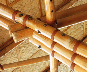 竹梁柱连接形式三-套筒型