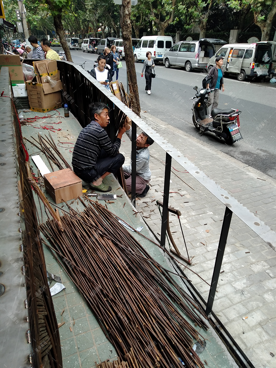 上海最浪漫的菜场蒙西菜场 竹装饰 竹景观