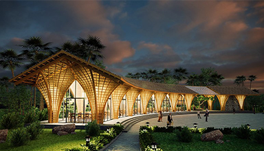 个性竹景观建筑设计 特色竹餐厅建筑 -印尼巴厘岛
