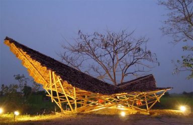现代竹桥建筑 竹桥景观项目-印尼