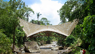 特色竹桥建筑 文旅竹景观项目- 印尼 千禧桥