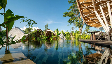 分享巴厘岛乌拉曼生态疗养院度假胜地太性感了 特色竹建筑 竹结构