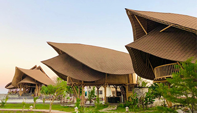 印尼.Wera 海滩的竹别墅度假村 竹结构 竹建筑 竹屋