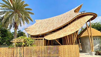 竹建筑，与环境和谐共生的未来 竹屋 竹景观 竹编亭 竹编房子