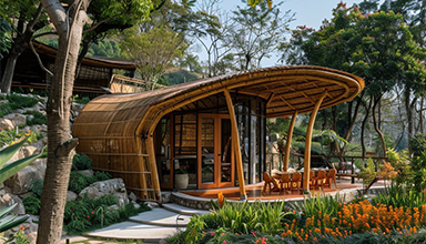 突破性建筑趋势：竹结构建筑的可持续发展 竹屋 竹楼 竹建筑